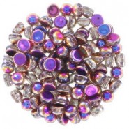 Czech 2-hole Cabochon kralen 6mm Crystal Full Sliperit